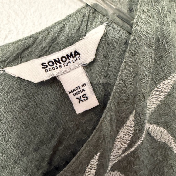 Sonoma Green Floral Embroidered Midi Dress - Picture 2 of 2